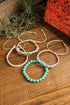 Western Inspired Faux Stone Acrylic And Shell Bracelet Set