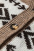 Western Inspired Geometric Knit V Neck Cardigan