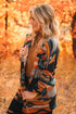 Western Inspired Geometric Print Open Front Cardigan