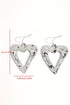Western Inspired Hollowed Alloy Heart Statement Drop Earrings