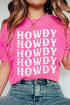 Western Inspired Howdy Graphic Print Short Sleeve Tee