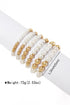 Western Inspired Pearl Beaded Plated Alloy Bracelet Set