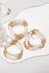 Western Inspired Pearl Beaded Plated Alloy Bracelet Set