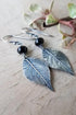Western Inspired Textured Metal Leaf Dangle Earrings