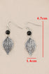 Western Inspired Textured Metal Leaf Dangle Earrings