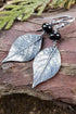 Western Inspired Textured Metal Leaf Dangle Earrings