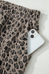 Western Jacquard Leopard Print Wide Leg Pant Set