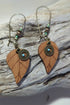 Western Leaf Shape Stone Drop Earrings