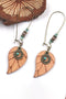 Western Leaf Shape Stone Drop Earrings