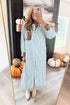 Western Leopard And Striped Patchwork Slit Maxi Dress