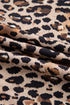 Western Leopard And Striped Patchwork Slit Maxi Dress