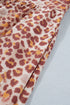 Western Leopard Color Block Contrast Trim A Line Mini Dress