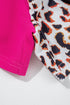 Western Leopard Patchwork Graphic Sleeveless Romper