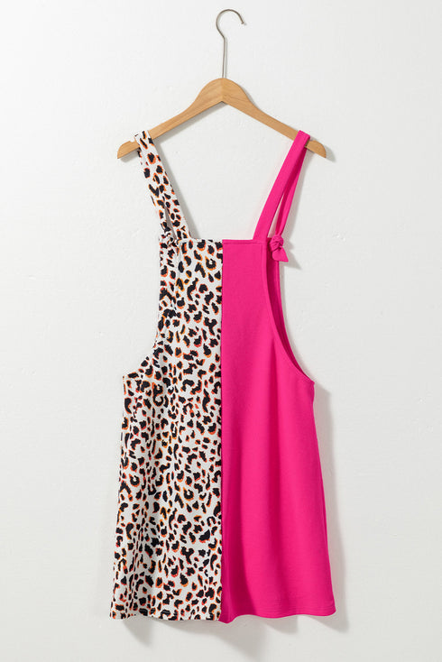 Western Leopard Patchwork Graphic Sleeveless Romper