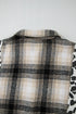 Western Leopard Plaid Patchwork Button Up Plus Size Outerwear