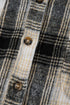 Western Leopard Plaid Patchwork Button Up Plus Size Outerwear