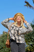 Western Leopard Plaid Patchwork Button Up Plus Size Outerwear