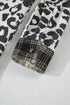 Western Leopard Plaid Patchwork Button Up Plus Size Outerwear