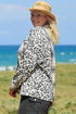Western Leopard Plaid Patchwork Button Up Plus Size Outerwear