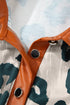 Western Leopard Print Contrast Collar Short Sleeve Blouse