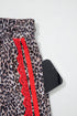 Western Leopard Print Contrast Lace Drawstring Pants