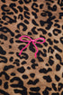 Western Leopard Print Contrast Trim Long Sleeve Pant Set