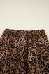 Western Leopard Print Contrast Trim Long Sleeve Pant Set