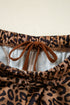 Western Leopard Print Contrast Trim Long Sleeve Pant Set