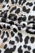 Western Leopard Print Contrast Trim Short Sleeve Loose Top