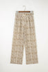 Western Leopard Print Drawstring Elastic Waist Loose Pants