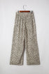 Western Leopard Print Drawstring Elastic Waist Loose Pants