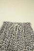 Western Leopard Print Drawstring Elastic Waist Loose Pants