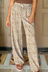 Western Leopard Print Drawstring Elastic Waist Loose Pants