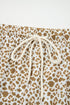 Western Leopard Print Drawstring Elastic Waist Loose Pants