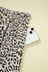 Western Leopard Print Drawstring Elastic Waist Loose Pants