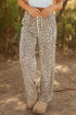 Western Leopard Print Drawstring Elastic Waist Loose Pants