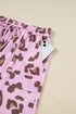 Western Leopard Print Drawstring Patch Pocket Wide Leg Pants