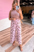 Western Leopard Print Drawstring Patch Pocket Wide Leg Pants