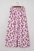 Western Leopard Print Drawstring Patch Pocket Wide Leg Pants