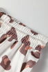 Western Leopard Print Drawstring Patch Pocket Wide Leg Pants
