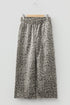 Western Leopard Print Elastic Waist Pull On Wide Leg Jeans