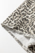 Western Leopard Print Elastic Waist Pull On Wide Leg Jeans
