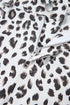 Western Leopard Print Frayed Hem Stretch Denim Shorts