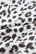 Western Leopard Print Frayed Hem Stretch Denim Shorts