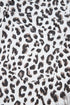 Western Leopard Print Frayed Hem Stretch Denim Shorts