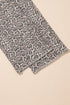 Western Leopard Print Frayed High Waist Wide Leg Jeans