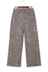 Western Leopard Print Frayed High Waist Wide Leg Jeans