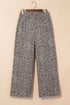 Western Leopard Print Frayed High Waist Wide Leg Jeans