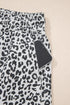 Western Leopard Print Fringe Tassel Drawstring Denim Shorts