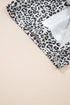 Western Leopard Print Fringe Tassel Drawstring Denim Shorts